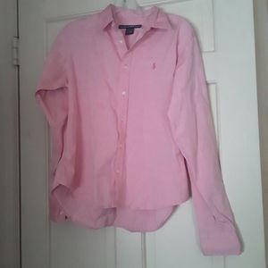 Ralph Lauren Pink Button Down Boys dress shirt lag